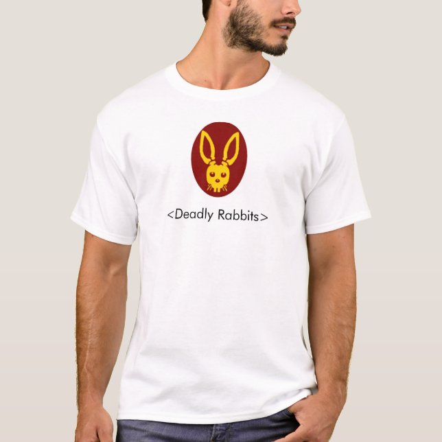 Deadly rabbit head, <Deadly Rabbits> T-Shirt (Front)