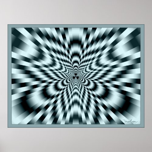 Deadly Radiation Optical Illusion Poster