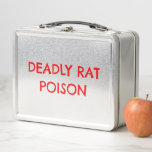 Deadly Rat Poison Funny Horror Metal Lunchbox