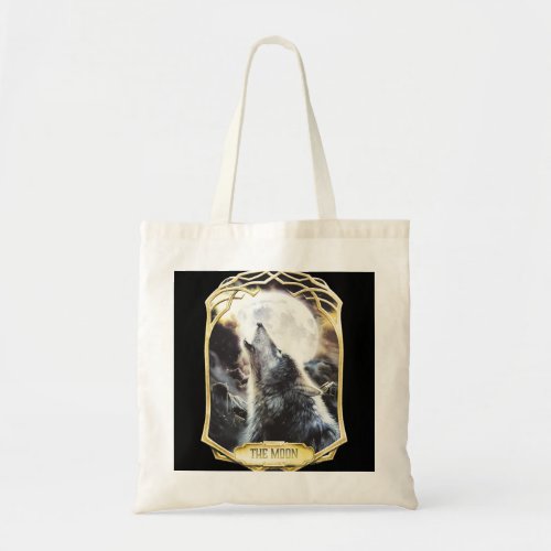 Deadly Tarot Obsidian The Moon Tote Bag