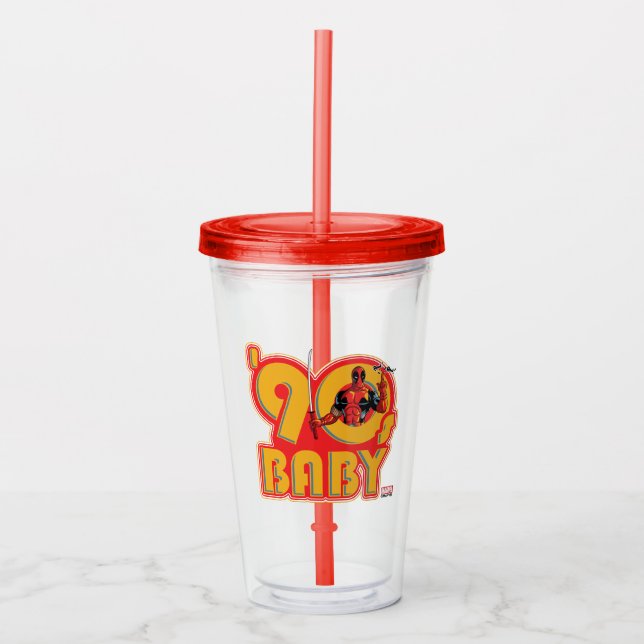Deadpool | 90's Baby Acrylic Tumbler (Front)