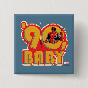 Deadpool   90's Baby Button