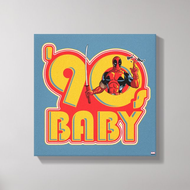 Deadpool | 90's Baby Canvas Print (Front)