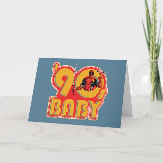 Deadpool | 90's Baby Card (Front)