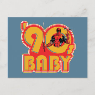 Deadpool 90's Baby Postcard
