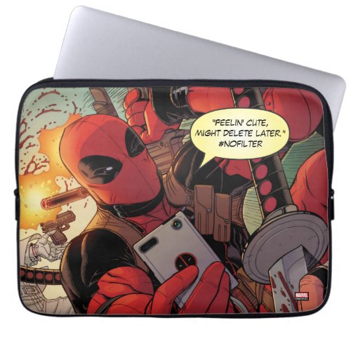 Deadpool Action Selfie Laptop Sleeve
