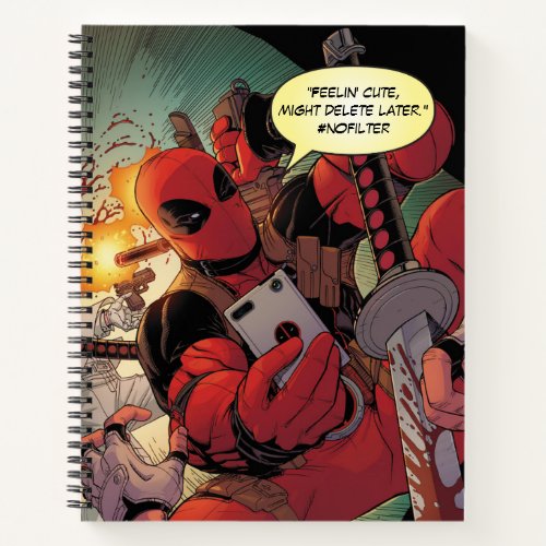 Deadpool Action Selfie Notebook