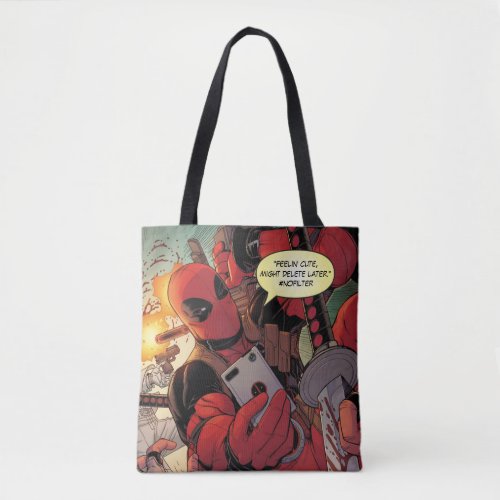 Deadpool Action Selfie Tote Bag