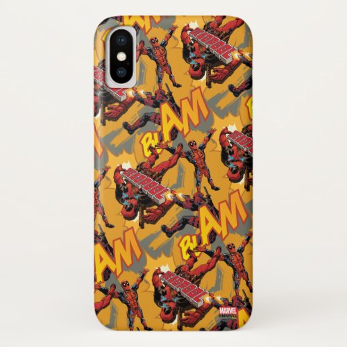 Deadpool Blam Pattern iPhone X Case