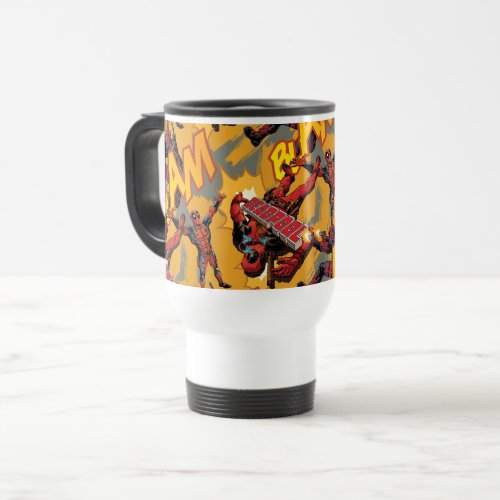 Deadpool Blam Pattern Travel Mug