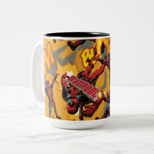 Deadpool Blam Pattern Two_Tone Coffee Mug
