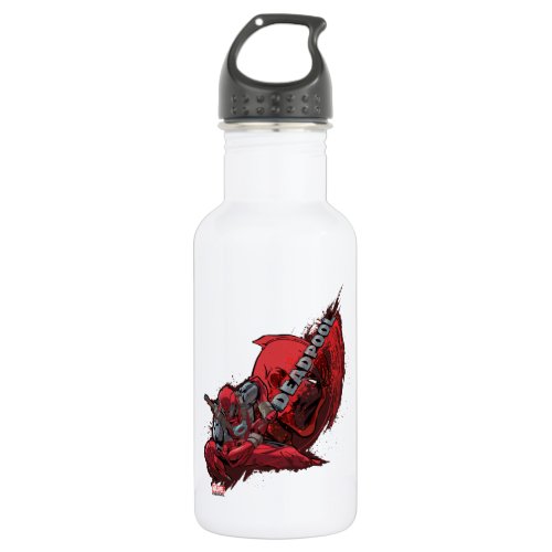 Deadpool Blood Sword Graphic Stainless Steel Water Bottle