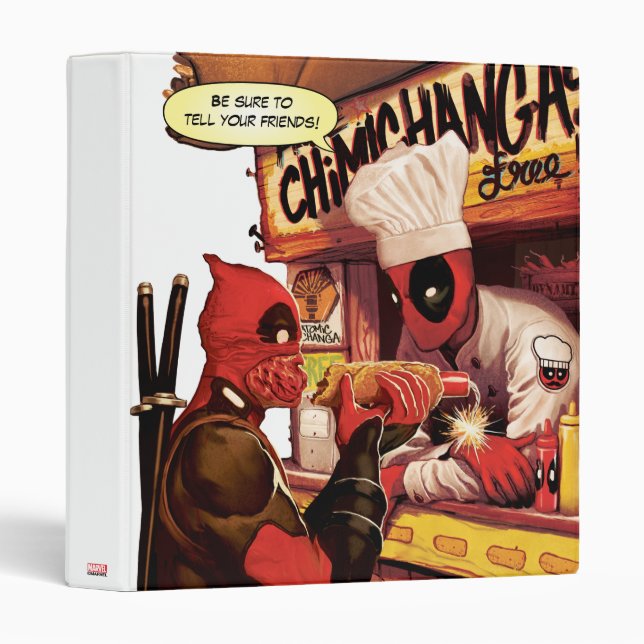 Deadpool Chimichanga Trap 3 Ring Binder (Front/Spine)