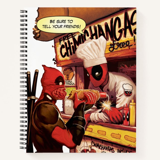 Deadpool Chimichanga Trap Notebook (Front)