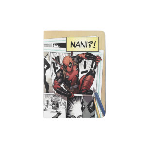 Deadpool Climbing Out Of Comic Passport Holder