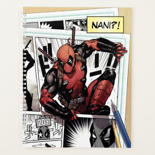 Deadpool Climbing Out Of Comic Planner