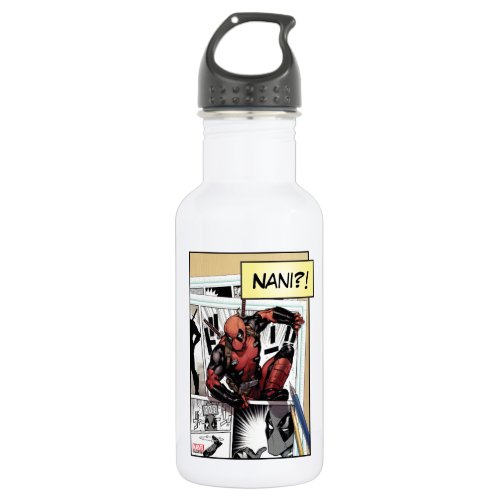 Deadpool Climbing Out Of Comic Stainless Steel Water Bottle