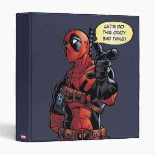 Deadpool Closeup Pointing 3 Ring Binder