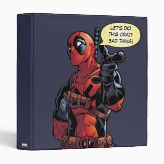 Deadpool Closeup Pointing 3 Ring Binder