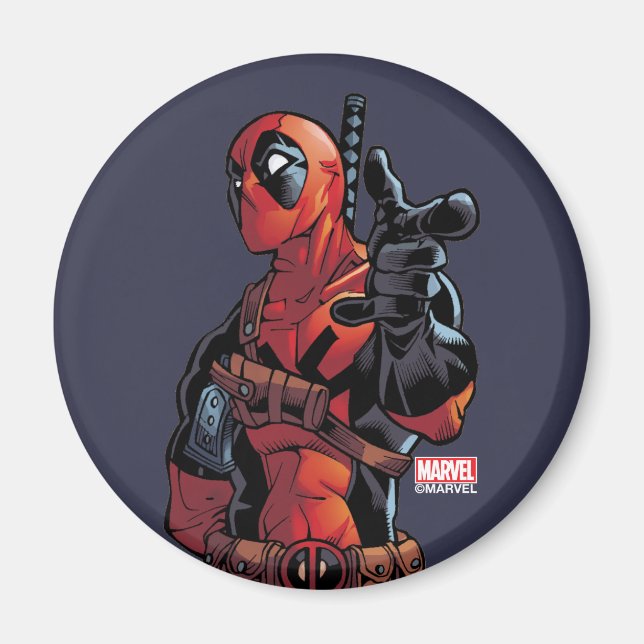 Deadpool Closeup Pointing Magnet (Front)