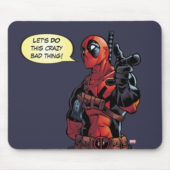 Deadpool Closeup Pointing Mouse Pad (Front)