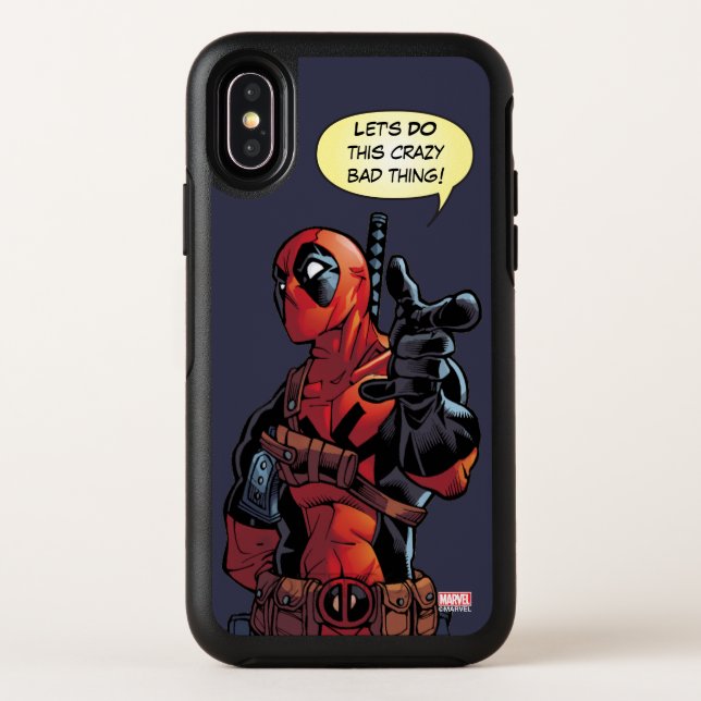 Deadpool Closeup Pointing Otterbox iPhone Case (Back)