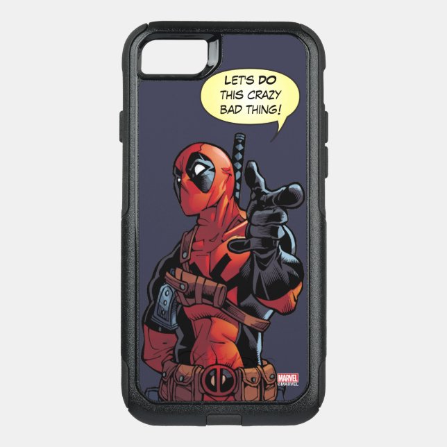 Deadpool Closeup Pointing Otterbox iPhone Case (Back)