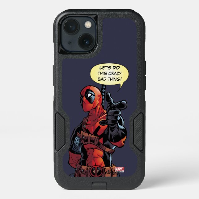 Deadpool Closeup Pointing Otterbox iPhone Case (Back)