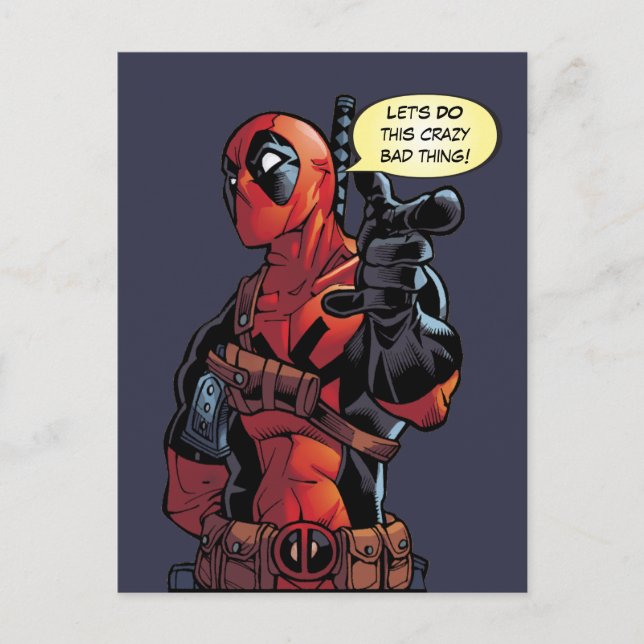 Deadpool Closeup Pointing Postcard (Front)