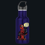 Deadpool Closeup Pointing Stainless Steel Water Bottle<br><div class="desc">Check out this closeup character art of Deadpool pointing straight at you!</div>