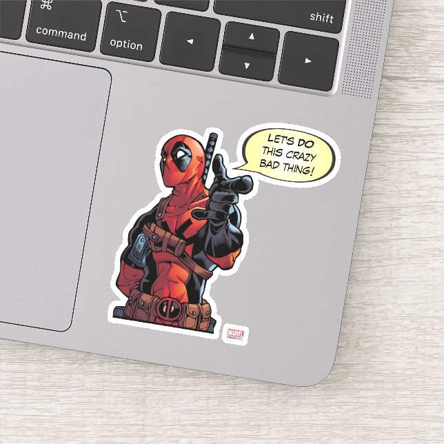 Deadpool Closeup Pointing Sticker (Detail)