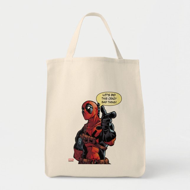 Deadpool Closeup Pointing Tote Bag (Front)