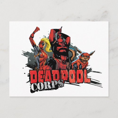 Deadpool Corps Graphic Postcard