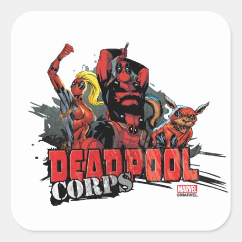 Deadpool Corps Graphic Square Sticker