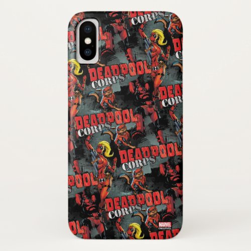 Deadpool Corps Pattern iPhone X Case