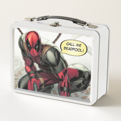 Deadpool Crouched With Smoking Guns Adult Lunchbox