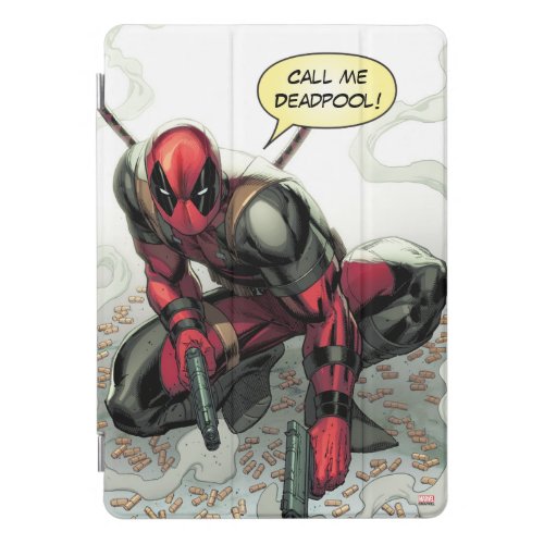 Deadpool Crouched With Smoking Guns iPad Pro Cover