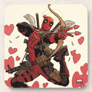 Deadpool Cupid Beverage Coaster