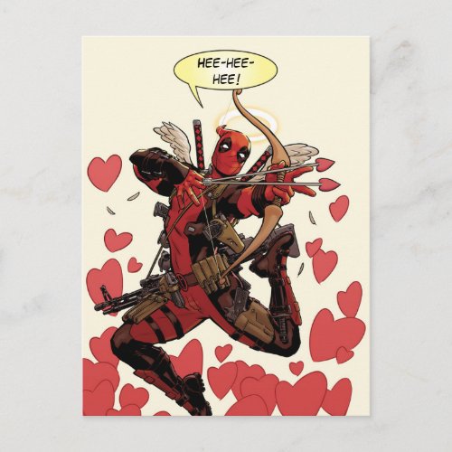 Deadpool Cupid Postcard
