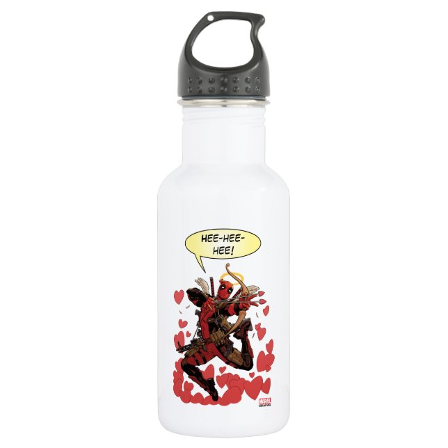 Deadpool Cupid Stainless Steel Water Bottle (Front)