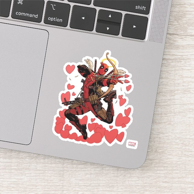 Deadpool Cupid Sticker (Detail)