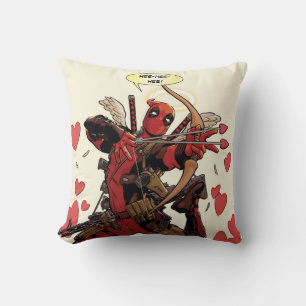 Deadpool Cupid Throw Pillow
