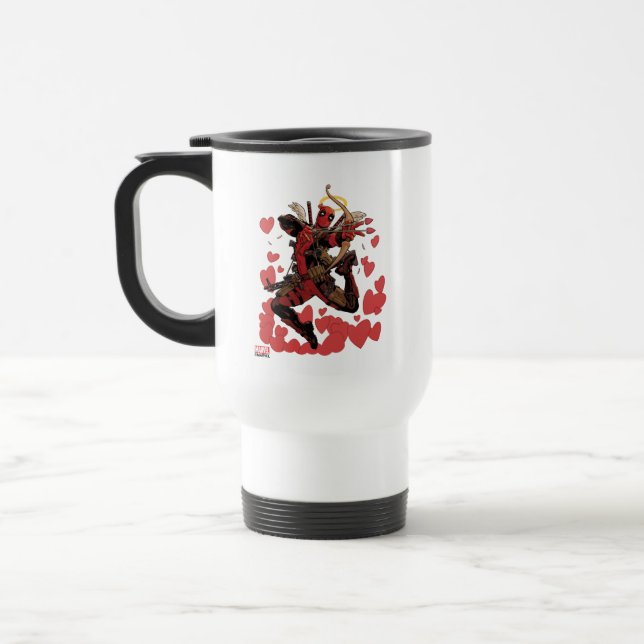 Deadpool Cupid Travel Mug (Left)