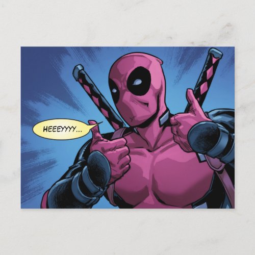 Deadpool Double Thumbs Up Postcard