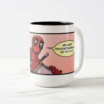 Deadpool Drawing On The Roof Two-tone Coffee Mug by deadpool at Zazzle