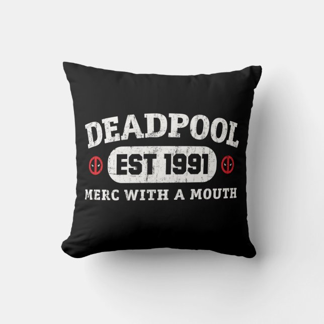 Deadpool | Est. 1991 Throw Pillow (Front)