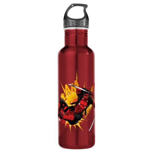 Deadpool Explosion Graphic Stainless Steel Water Bottle