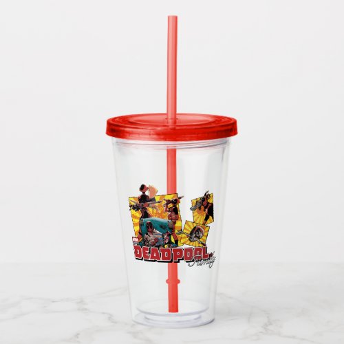 Deadpool Family Graphic Acrylic Tumbler