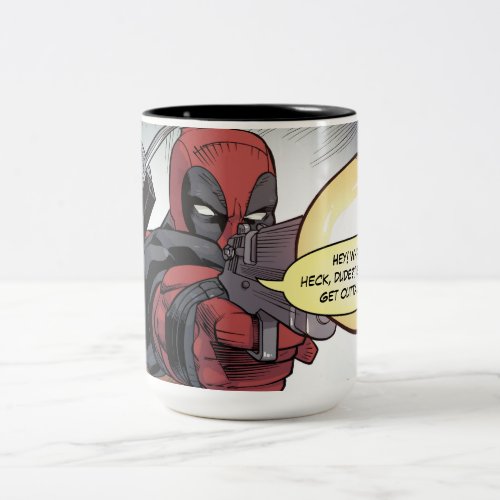 Deadpool Fires Back Two_Tone Coffee Mug