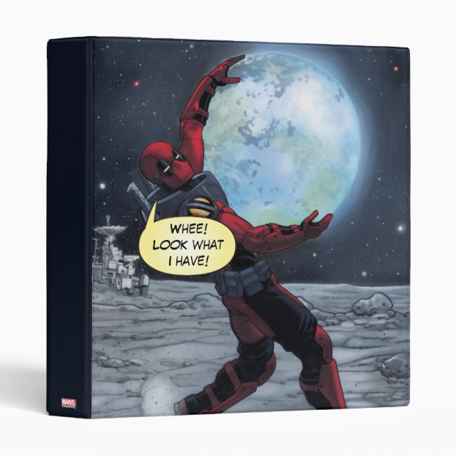 Deadpool Holding The Earth 3 Ring Binder (Front/Spine)